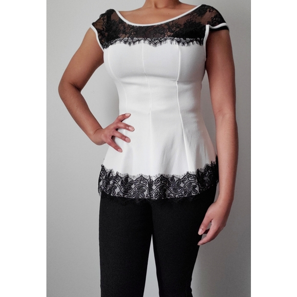 Dressy Sleeveless Top, White, Size S - Picture 5 of 7